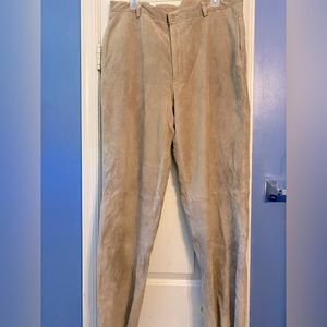 Perry Ellis Tan Suede Pants, Size 38